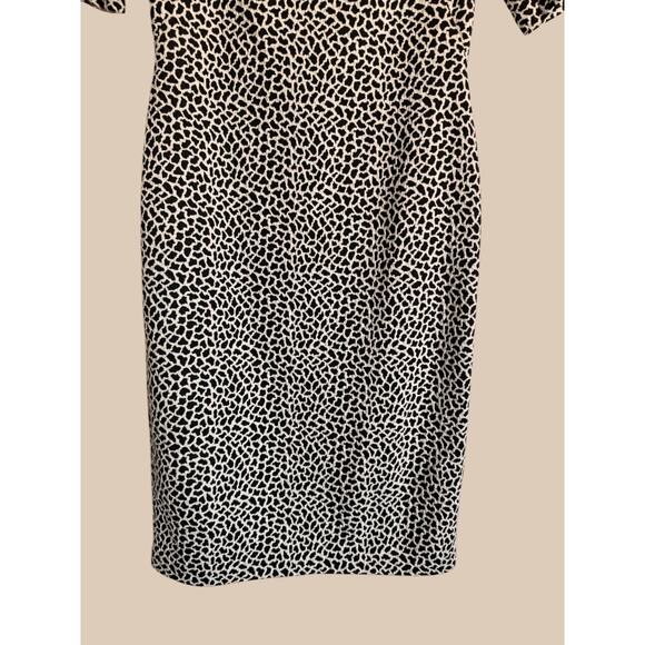 Maggy London Sz 10 Cap Sleeve Dress Animal Print Preppy Professional Formal - Picture 3 of 9